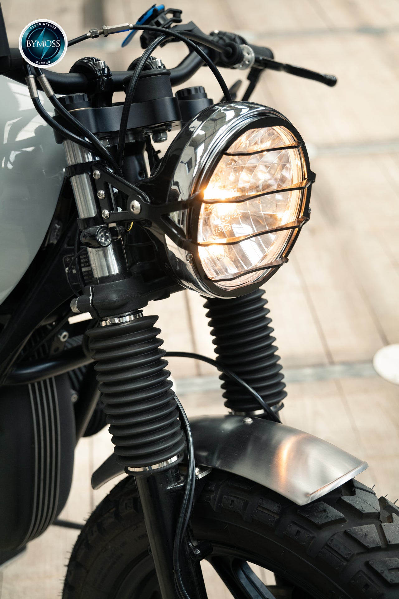 Phare avant Heritage Bymoss Bike · accessoire moto BMW R-Series · Lyon
