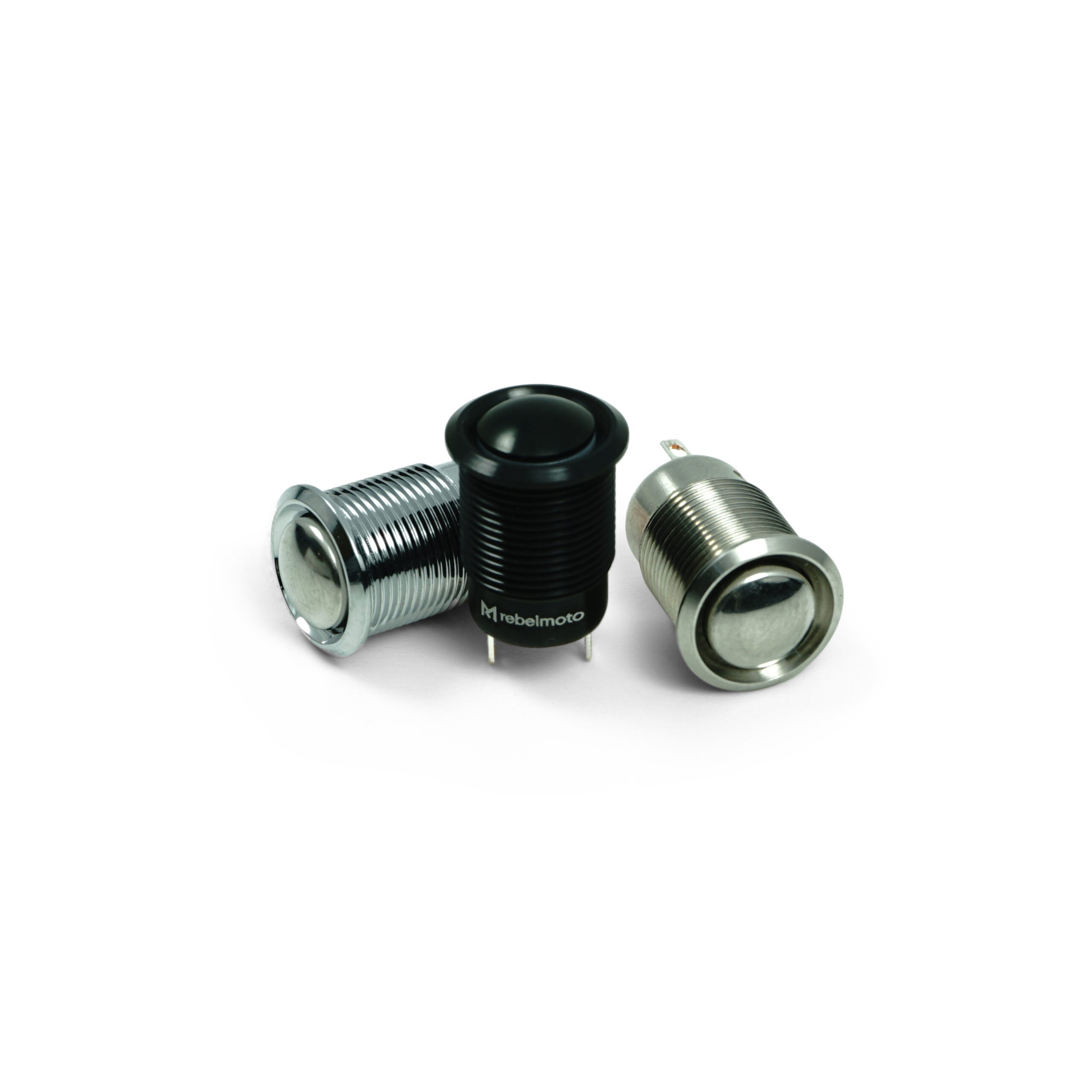 12 mm Push Button.

High quality push button which can be used as a replacement in the Rebelmoto rebel switch or to be mounted individually on your motorcycle. This is a standard momentary push button. The push buttons are rated at 1A and are IP65, which means they can withstand rain and dust.

Available in black, polished and stainless steel finish.