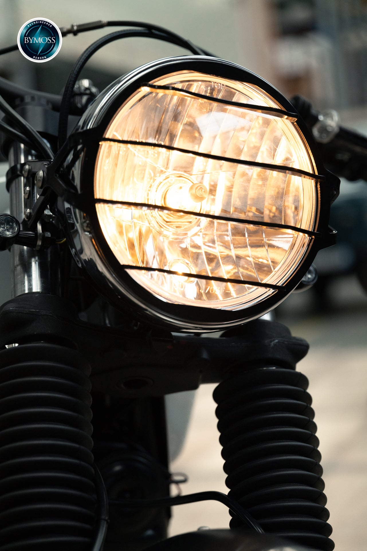 Phare avant Heritage Bymoss Bike · accessoire moto BMW R-Series · Lyon